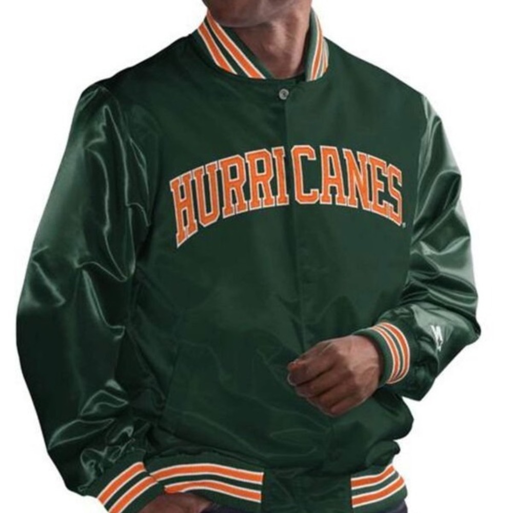 Men’s Large Miami Hurricanes Varsity Jacket